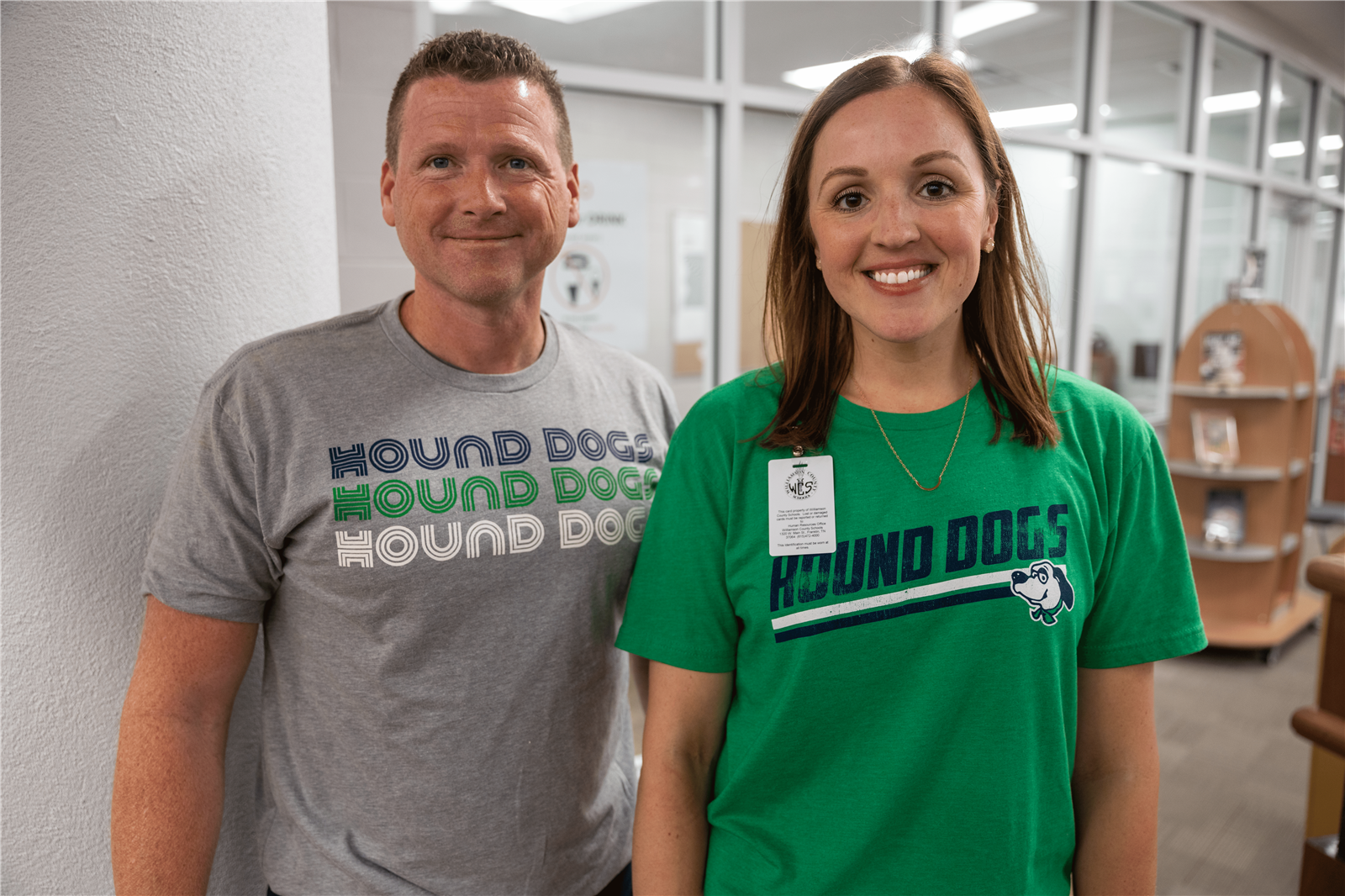 Principal and Assistant Principal smiling